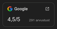 Google review 4.5 stars
