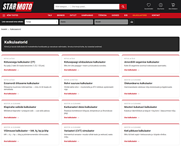 New 16 free calculators for motorcycle maintenance and choosing gear