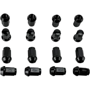 LUG NUT BLK 12MM 16P