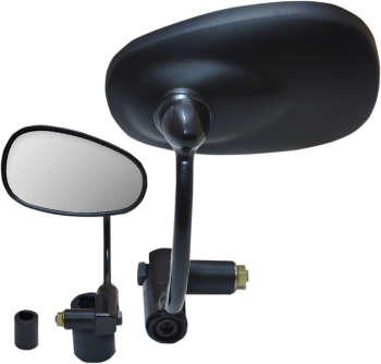 MIRROR PU 7/8 BAR END OVL