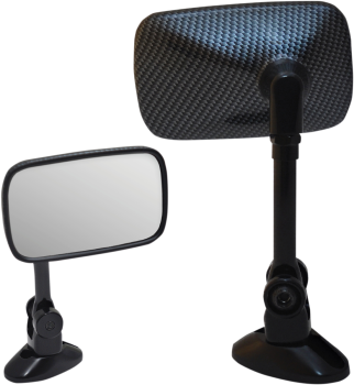 MIRROR PU MINI RECT CARB.