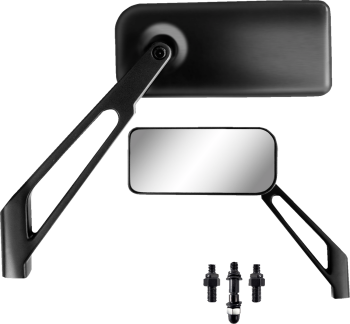 MIRROR PU RECT LOPRO BLK