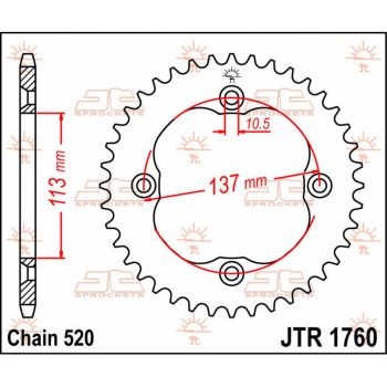 Tagumine hammasratas JT 36T 520