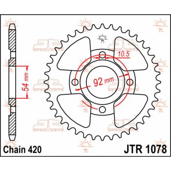 Tagumine hammasratas JT 47T 420
