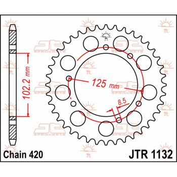Tagumine hammasratas JT 53T 420