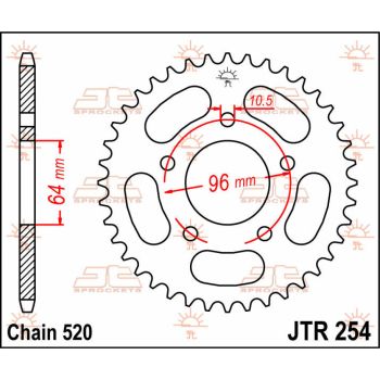 Tagumine hammasratas JT 37T 520