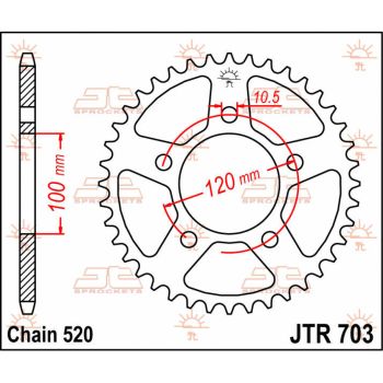 Tagumine hammasratas JT 40T 520