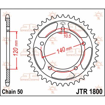 Tagumine hammasratas JT 45T