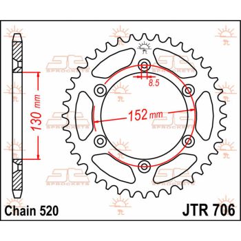 Tagumine hammasratas JT 48T 520