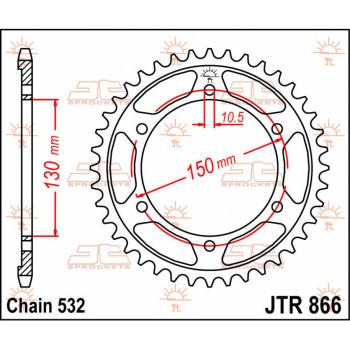 Tagumine hammasratas JT 46T 532