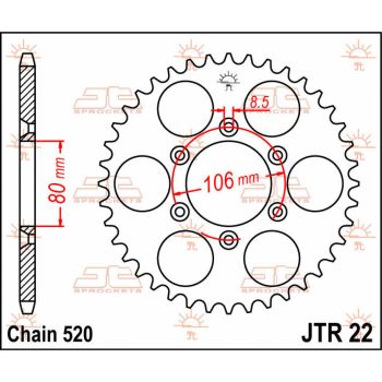 Tagumine hammasratas JT 49T 520