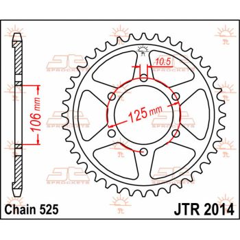 Tagumine hammasratas JT 47T 525