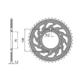 REAR SPROCKET 428 48T STEEL