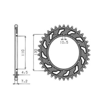 REAR SPROCKET 525 48T STEEL