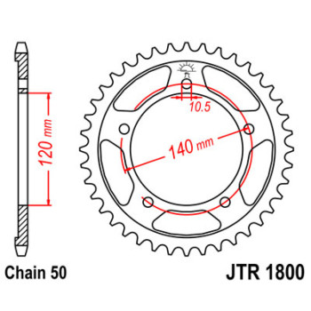SPROCKET REAR 530 47T