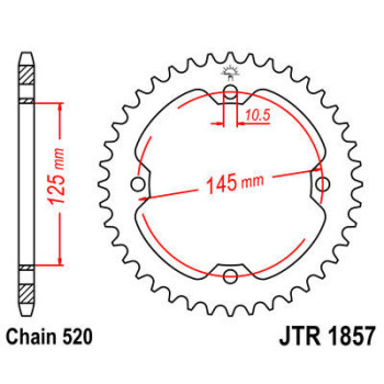 SPROCKET REAR 520 36T