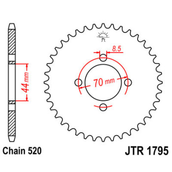 SPROCKET REAR 520 24T