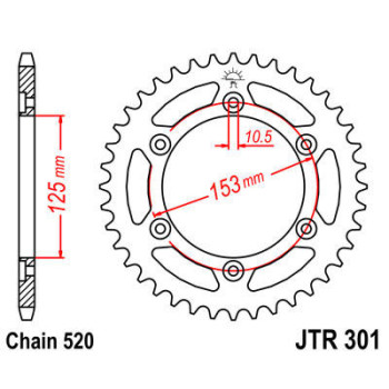 REAR SPROCKET 520 39T