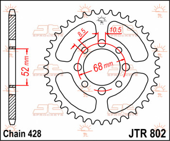 SPROCKET REAR 48T 428