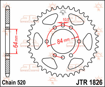 SPROCKET REAR 37T 520