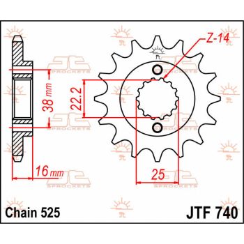 Esimene hammasratas (veohammasratas) JT 15T 525
