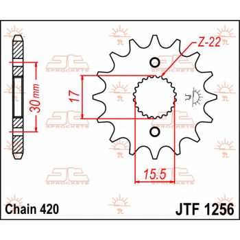 Esimene hammasratas (veohammasratas) JT HONDA 16T Isepuhastuv