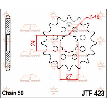 Esimene hammasratas (veohammasratas) JT C/S GSX/R 16T Isepuhastuv