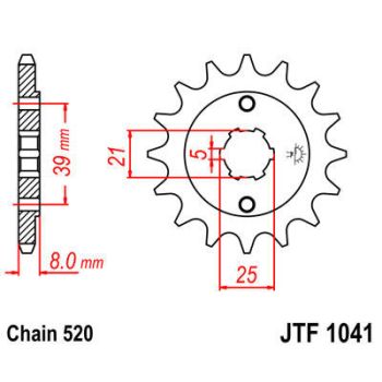 Esimene hammasratas (veohammasratas) JT 14T 520