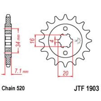 Esimene hammasratas (veohammasratas) JT 14T