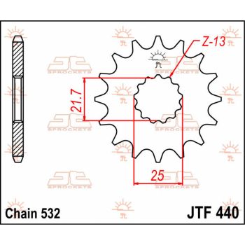 Esimene hammasratas (veohammasratas) JT 532 16T