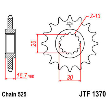SPROCKET FRONT 525 14T