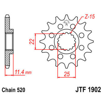 SPROCKET FRONT 520 13T