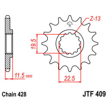 FRONT SPROCKET 428 15T
