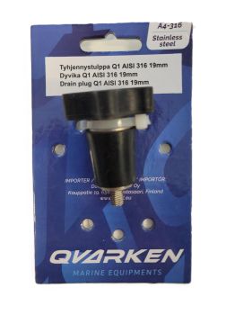 Qvarken Drain plug Q1 AISI 316 19mm