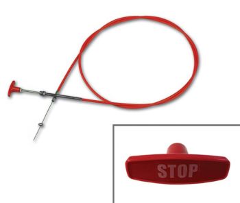 T-handle utility cable with end fitting 8ft