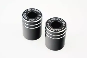 CRASHBAR END CAP ALU BLACK