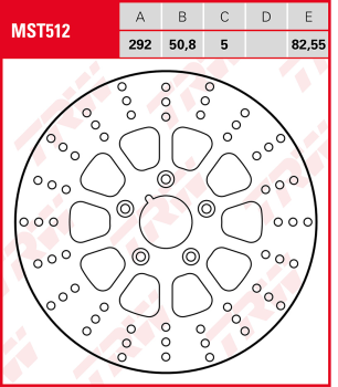 BRAKE DISC TRW MST512