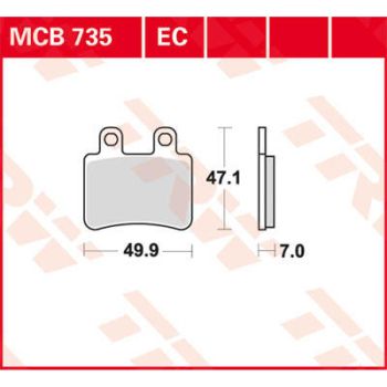 BRAKE PAD ORGANIC SCOOTER -125