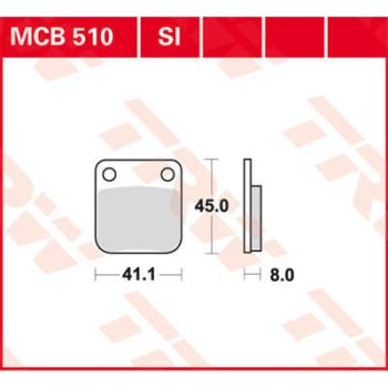 BRAKE PAD TRW MCB510SI