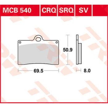 BRAKE PAD TRW MCB540CRQ