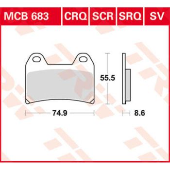 BRAKE PAD TRW MCB683SV