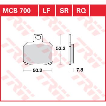 BRAKE PAD TRW MCB700SH
