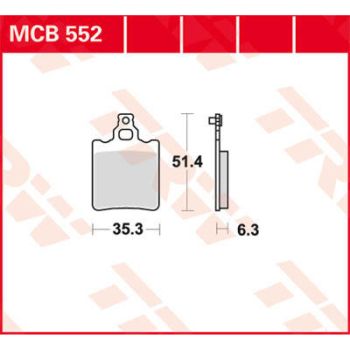BRAKE PAD TRW MCB552