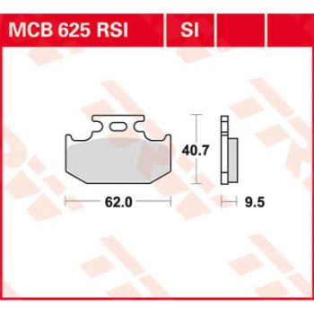 BRAKE PAD TRW MCB625SI