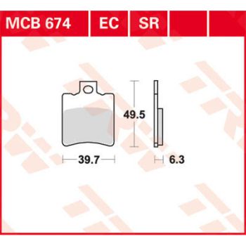 BRAKE PAD TRW MCB674