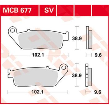 BRAKE PAD TRW MCB677