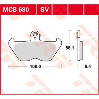 BRAKE PAD TRW MCB680