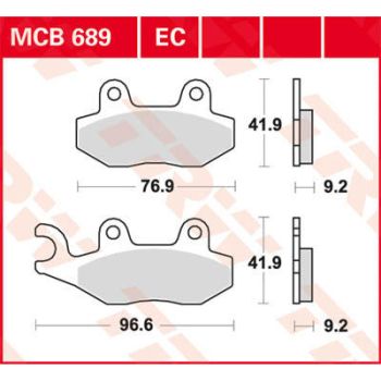 BRAKE PAD TRW MCB689