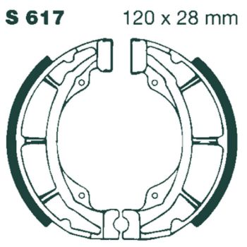 BRAKE SHOE EBC - PE S617