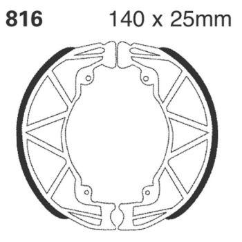 BRAKE SHOE EBC - PE 816